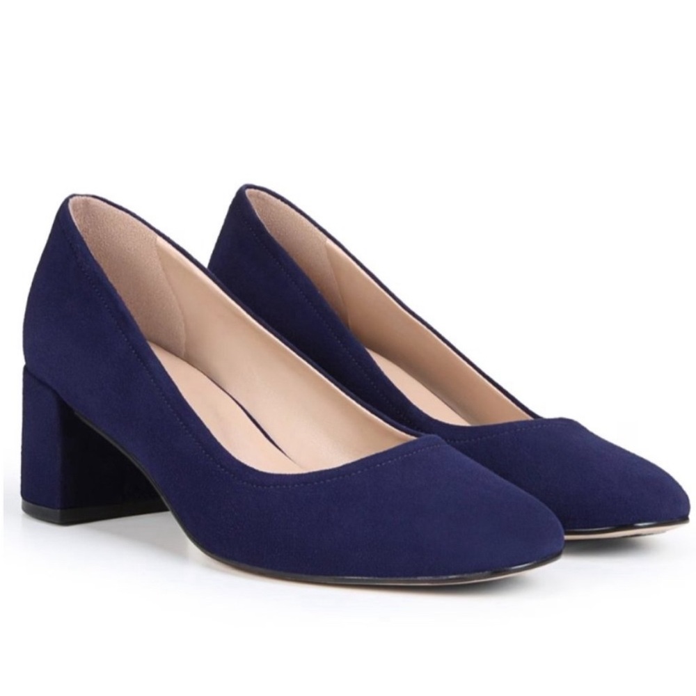 27 EDIT Naturalizer Rebecca Suede Block Heel Pumps